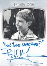  2020 The Twilight Zone Archives - Billy Mumy Ai-23 Inscription 