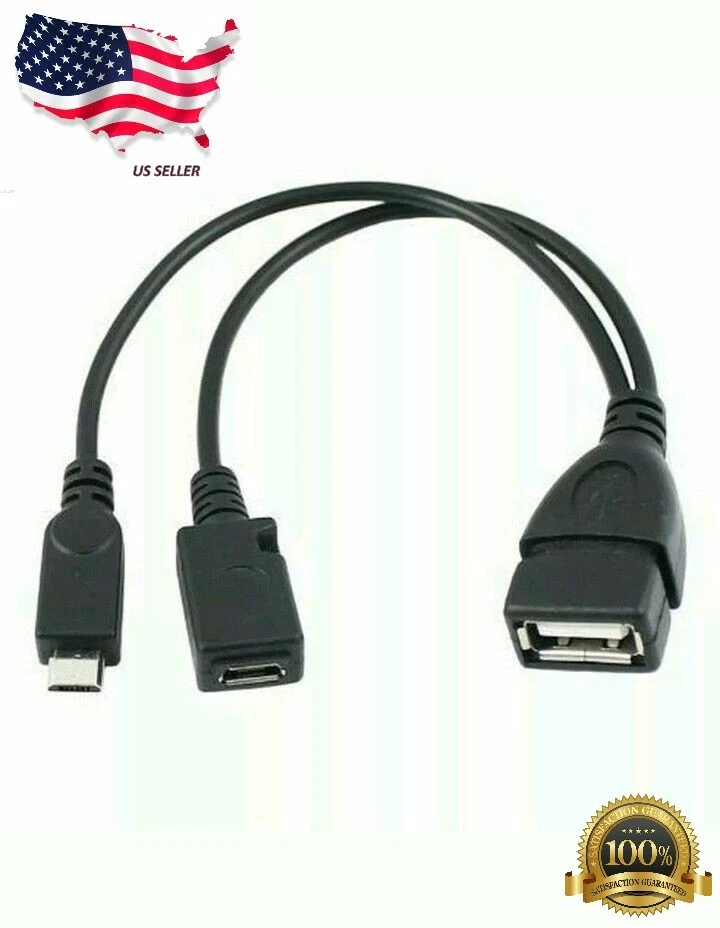 2x Micro USB Host OTG Cable with USB Power for Samsung / HTC / Nexus /Lg Phones - Image 4 of 4