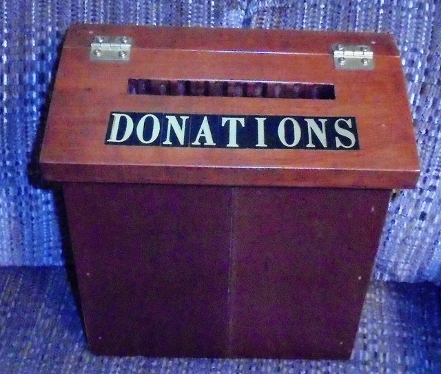 VTG CHURCH OR FUNDRAISING WOOD DONATION BOX eBay