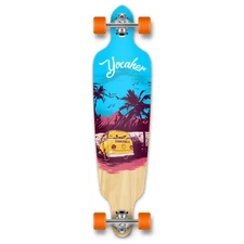 Yocaher Drop Through Longboard Complete - VW Series - Blue N' Red