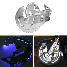 Brake Disc Rotors Covers LED Ring Blue Fire Fit For Honda Goldwing GL 1800 01-17