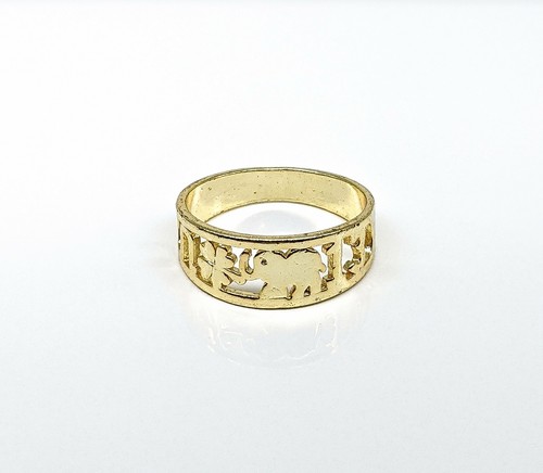 Anillo hechura especial motivos de la suerte con sintéticos en oro ama –  Nacional Monte de Piedad