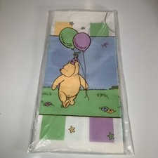 Vintage Winnie The Pooh Paper Table Cloth Hallmark Baby Shower Party NEW