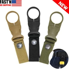 3PCS Carabiner Water Bottle Holder Clip Hook Belt Buckle Hanging Tactical Hiking