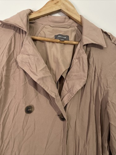 Sussan Size 14 Women’s Double Breasted Caramel Long Relaxed fit Jacket - Picture 4 of 12