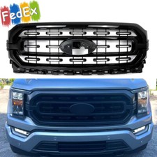 For 2021 2022 2023 Ford F-150 F150 Xlt Gloss Black Front Grille Grill Assembly For 2021 2022 2023 Ford F-150 F150 Xlt Gloss Black Front Grille Grill Assembly