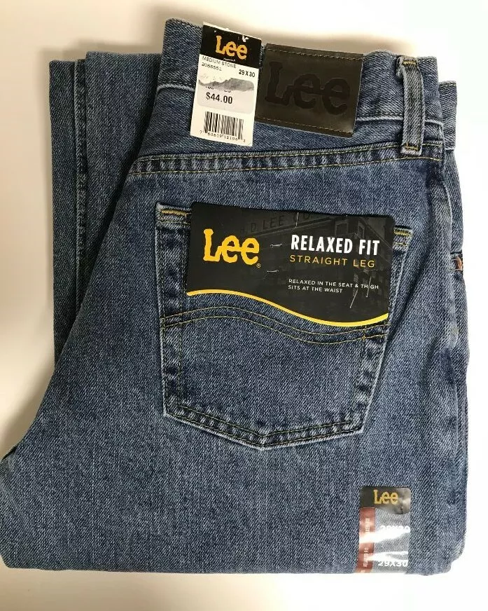 LEE Men's Relaxed Fit Jeans Size 29 x 30 100% Cotton NEW MSRP