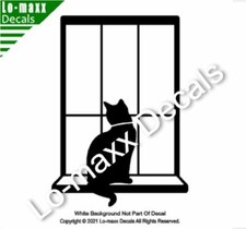 Cat In Window Superior Quality Unique Graphic Design Die Cut Vinyl Decal Art
