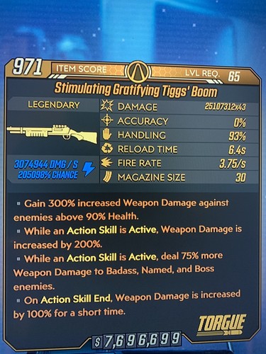 Explosive MODDED Tigg’s Boom DELETE THE SCENE Any Element Borderlands 3 Xbox One - Picture 3 of 7