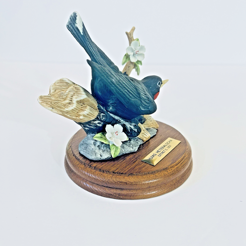 Estatuilla de pájaro Aldon Huia especie desaparecida 3368/15000 certificado de autenticidad porcelana de colección leer - Imagen 10 de 15