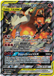 Details Zu Pokemon Karte Reshiram Glurak Gx Tag Team Sm 201 Promo Nm Deutsch