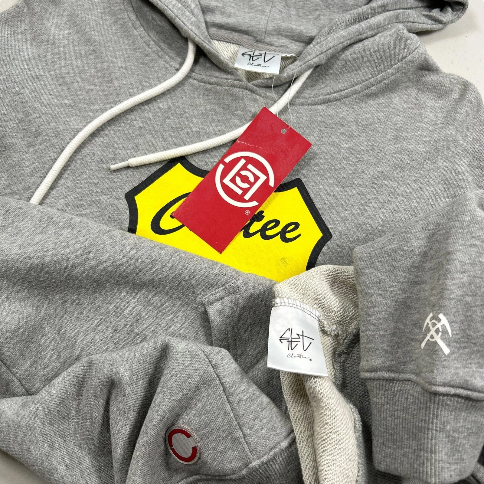 CHROME HEARTS CLOT pullover felpa con cappuccio taglia Medium Clottee Street Sign grafica streetwear Hypbeast