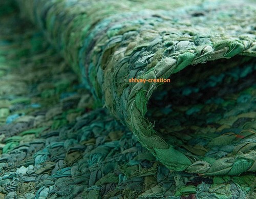 Rug 100% natural cotton handmade reversible modern living area carpet decor rug - Picture 7 of 12