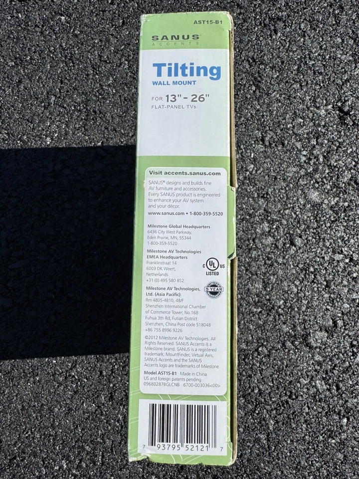 TV Wall Mount SANUS Tilting 13"- 26" VESA Flat-Panel AST15-B1 - Image 2 of 4