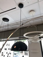 Oluce Sonora 437 Metallo Nero cm 38 Lampada a sospensione  Vico Magistretti 1976