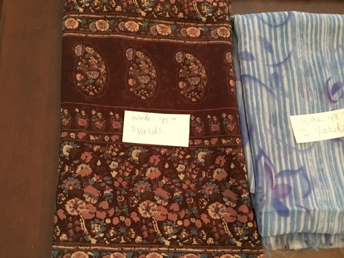 7 Piece Chiffon Fabric Lot (22 Yard Fabric ) - Foto 9 di 12