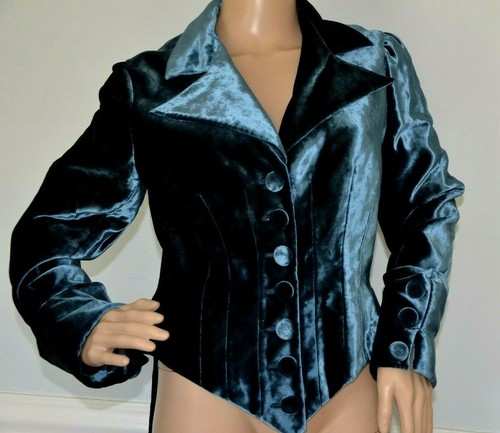 Ralph Lauren Purple Label Collection abito velluto blu smoking giacca passerella US 4 - Foto 6 di 9