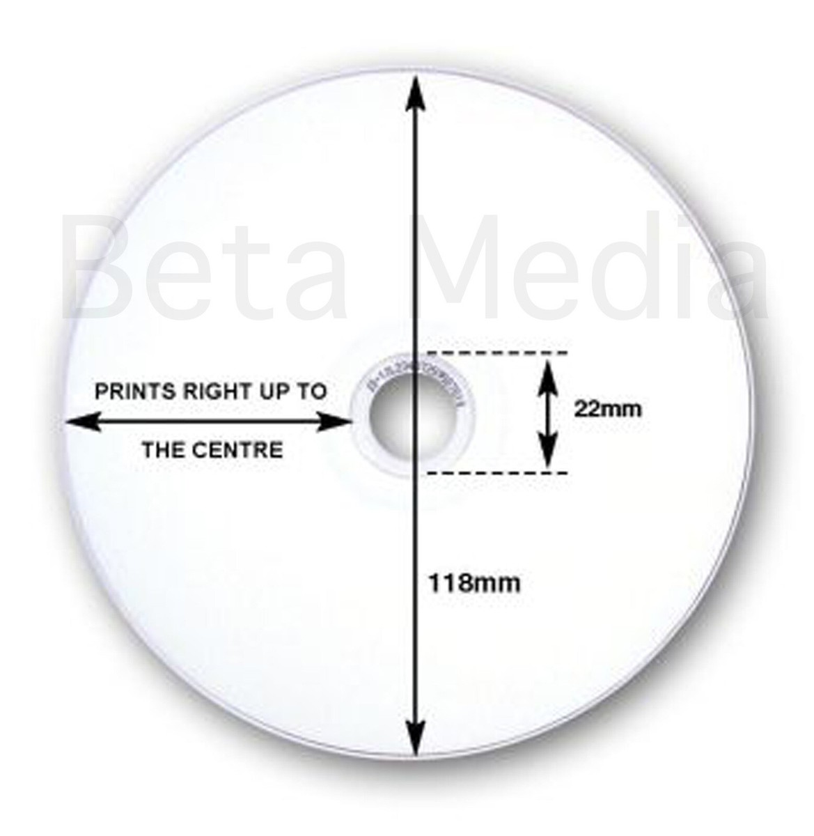 100 x Ritek Blu-ray BD-R 12x 25GB Full Hub inkjet printable