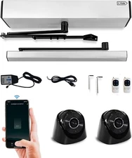 Automatic Swing Touch Free Motion Sensor Door Opener with Black AI Motion Sensor