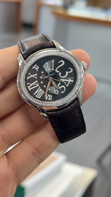 Audemars Piguet Millenary 39mm Factory Diamond Bezel Watch 77301ST