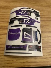 Calcomanías personalizadas Chris Buescher Violet Defense 2021 pelar y pegar escala 1/64