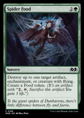 MTG Magic the Gathering Spider Food (186/515) Wilds of Eldraine LP