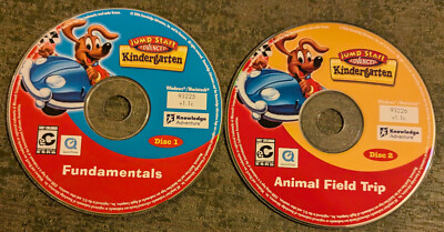 Jump Start Advanced Kindergarten Disc 1 + 2 -  learning PC game - discs only