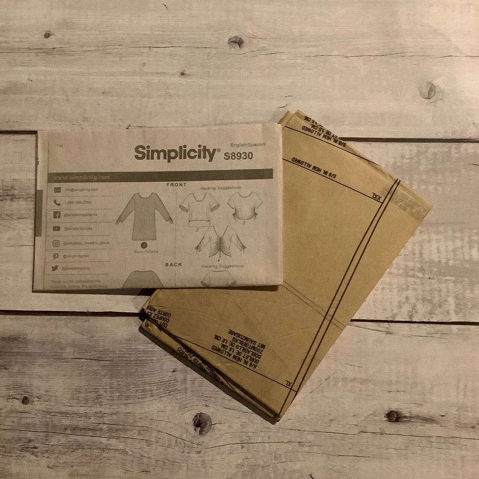 Simplicity 8930 Sewing Pattern Mini-Dress Crop Tops Misses Sizes XXS-XXL UNCUT - Image 4 of 4