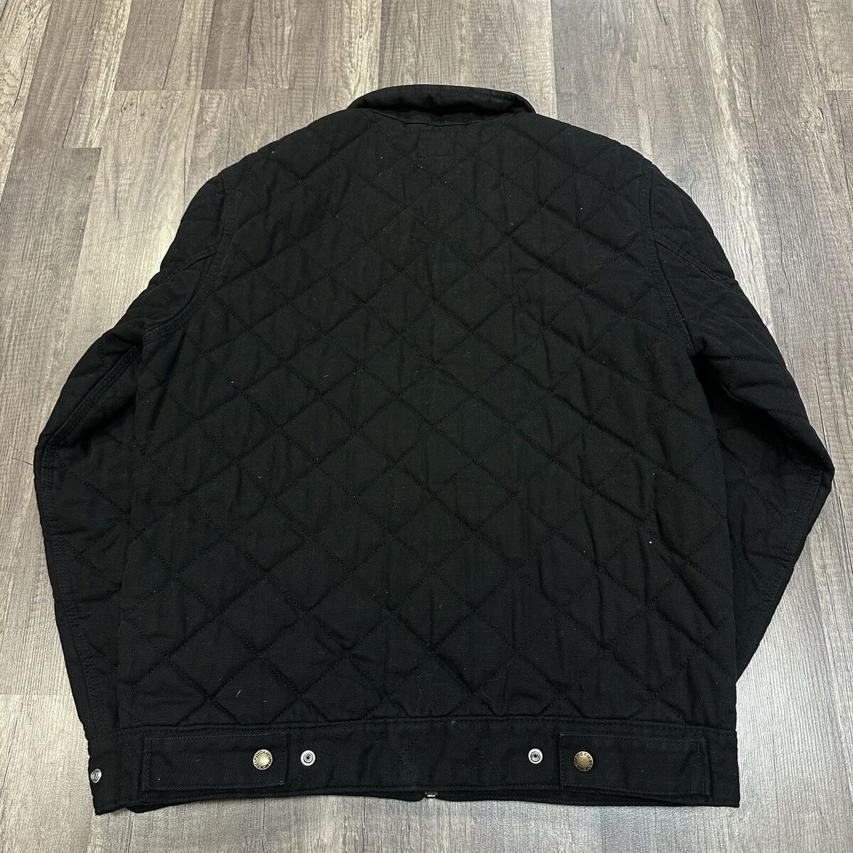DICKIES X SUPREME QUILTED BLACK ZIP UP WORK JACKET SZ S DICKIES X SUPREME QUILTED BLACK ZIP UP WORK JACKET SZ S