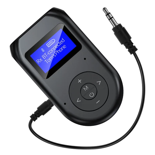 New Bluetooth-compatible 5.0 Audio Receiver Transmitter with LCD Display Mic