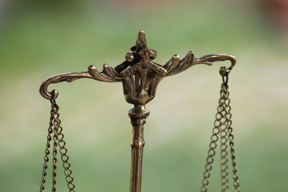 Scales of justice, Lawyer Gift, Law Office decor, Brass Cast, Office Decor, - image 2 of 4