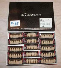 Willi Geller Creapearl Frontzähne 15 Garnituren C3 NEU Art. Nr. P-35