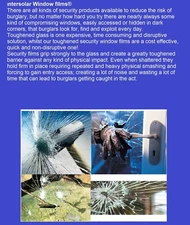 12 Mil Clear Security Window Film 30" inch  Wide x 6.5 ft by the roll intersolar