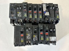 LOT OF 15 Circuit Breakers 20A VARIETY 1-Pole, 2-Pole Siemens Square D HOM