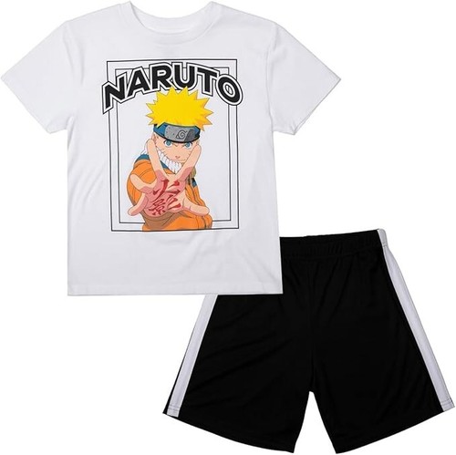 Bioworld Naruto Boys' L Large 3-Pack Set Two Tees and Mesh Shorts Multicolored - Picture 4 of 7