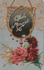 1910 VINTAGE Foil Carnations Glad Memories Greeting POSTCARD - to Petersham