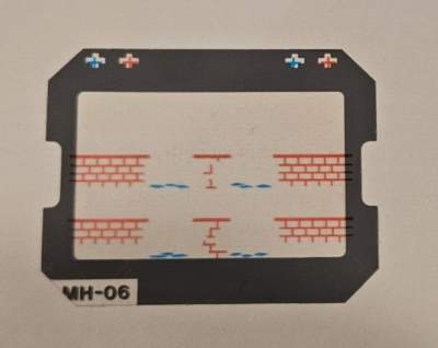 Nintendo Game & Watch Manhole MH-06 LCD graphic overlay Gold
