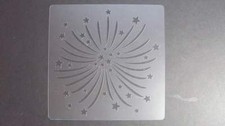 Made in USA Stencil Fireworks Burst Holiday Celebration Mylar Airbrush #366 **