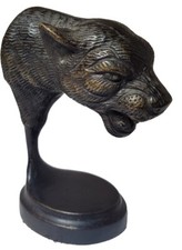Extrêmement rare sculpture oeuvre d'art animal stylo porte bureau panthère buste années 1920-30