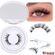 Women's Magnetic Eyelashes with Applicator Natural Look Reusable False Eyelashes