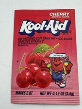 1x Vintage 1990's Kool Aid Cherry Drink Mix Unopened Packet