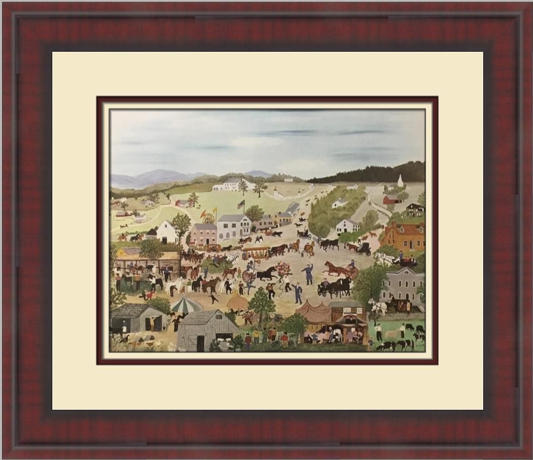 Grandma Moses Country Fair Custom Framed Print | eBay