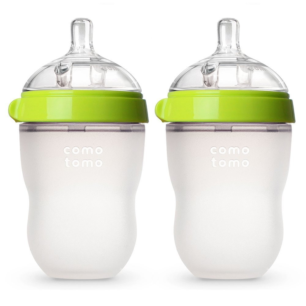 Baby Bottle, Green, 8 Oz (2 Count)