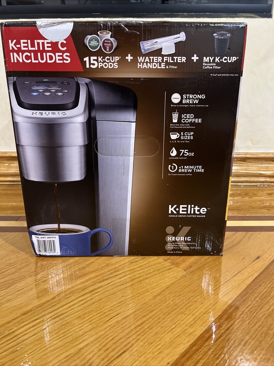 Keurig 2881975 K-elite C K90 Single Serve Coffee Maker 75oz
