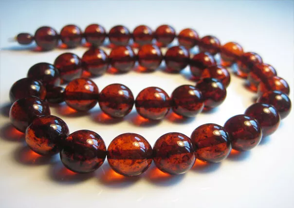 Baltic Amber Baby Teething Necklace - Genuine & Authentic, 33-36cm, in  Cherry - Amber People