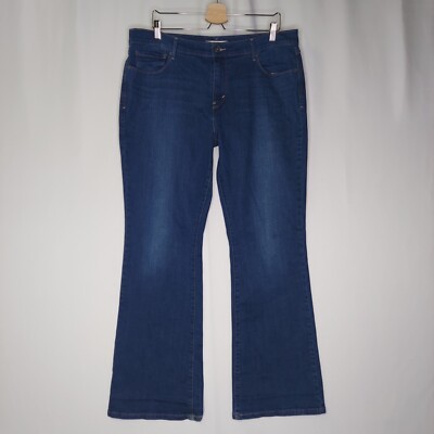 Levis Strauss 515 Bootcut Jeans Womens 16 Blue Cotton Stretch Denim