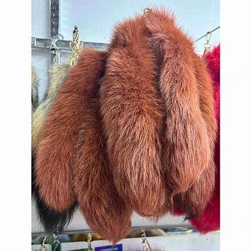 2025 Real Fox Fur Tail Large Long Natural Fur tail Keychain Pendant Cosplay tail - Bild 29 von 53