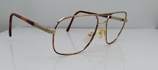 Vintage Russ 055 Brown Gold Metal Pilot Sunglasses FRAMES ONLY Italy
