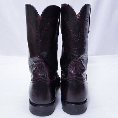 LUCCHESE Vintage Black Calfskin Roper Boots Size 9D Made in USA Lucchese black roper boots - Gem main image 4