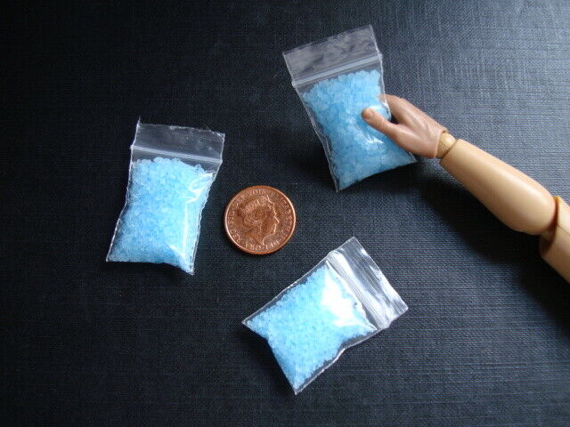 1/6 Scale Breaking Bad Prop X 3 Crystal Bags For Action Figures Diorama 1/6 Scale Breaking Bad Prop X 3 Crystal Bags For Action Figures Diorama